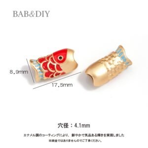 アンティーク金色直筒魚 DIYパーツ