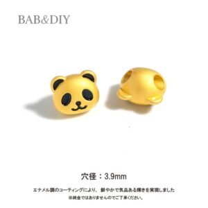 金色パンダチャーム DIYパーツ