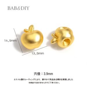 金色リンゴチャーム DIYパーツ